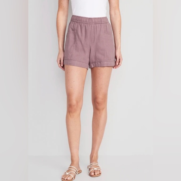 Old Navy Pants - Old Navy NWT Women’s High Waisted Linen Utility Shorts